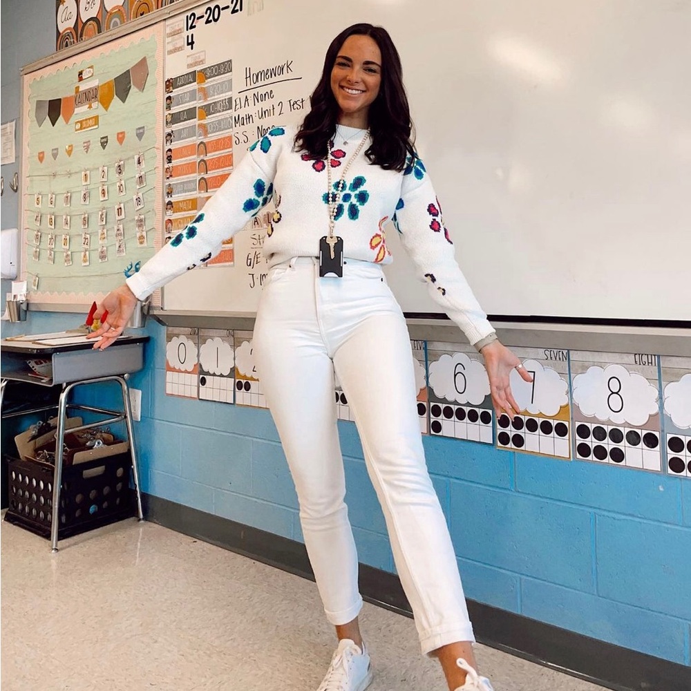 White Flower Sweatshirt